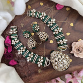 Unique Green Victorian Diamond Hasli -VV1450